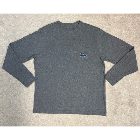 Vineyard Vines Christmas Holiday Woody Tree Graphic Pocket LS Shirt Size L - Picture 2 of 7